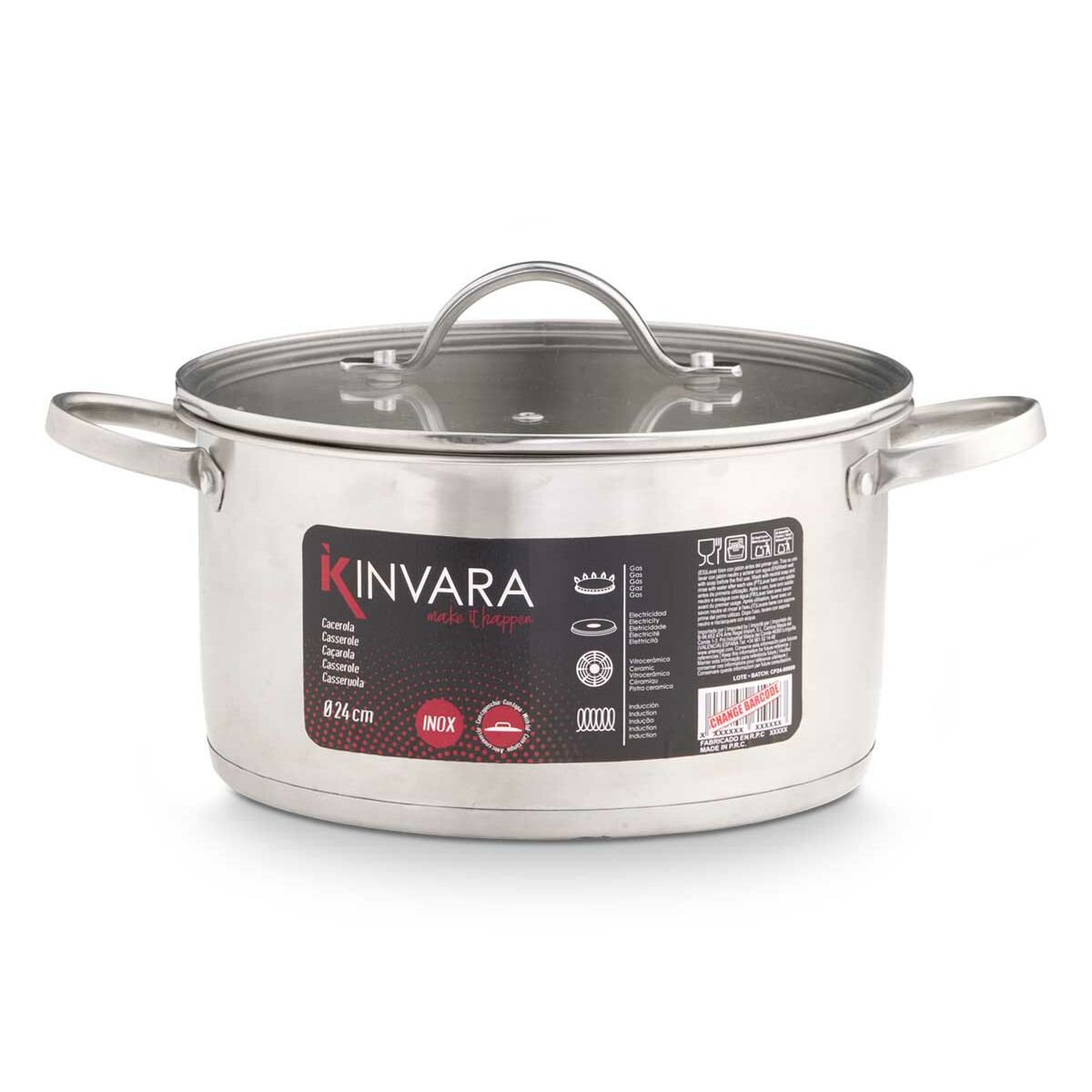 Casserole with lid Kinvara Silver 31,7 x 16,5 x 24 cm 30,5 x 14 x 23,5 cm 31 x 14 x 23,5 cm-2
