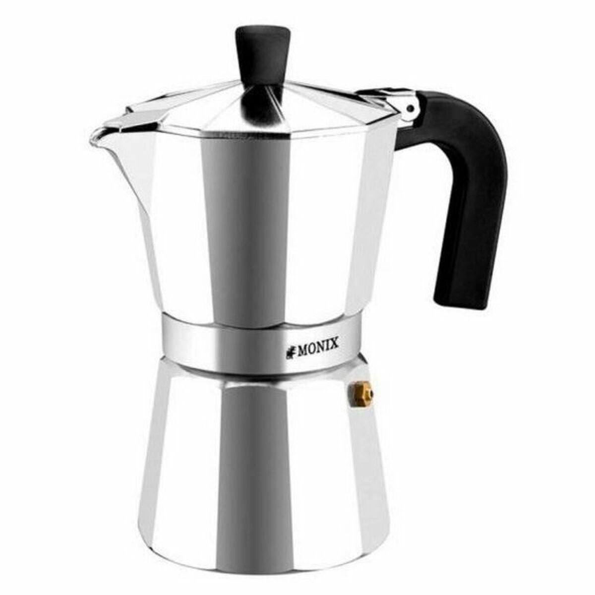Italian Coffee Pot Monix M620003 Steel Aluminium 3 Cups-0