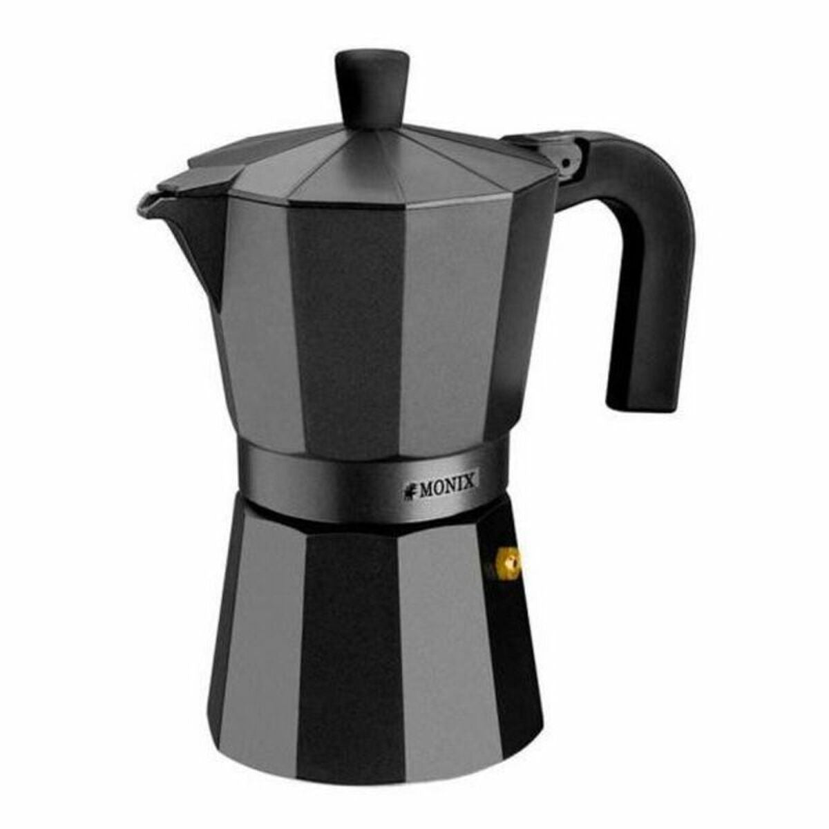 Italian Coffee Pot Monix Braisogona_M640001 Black Aluminium 1 Cup-0