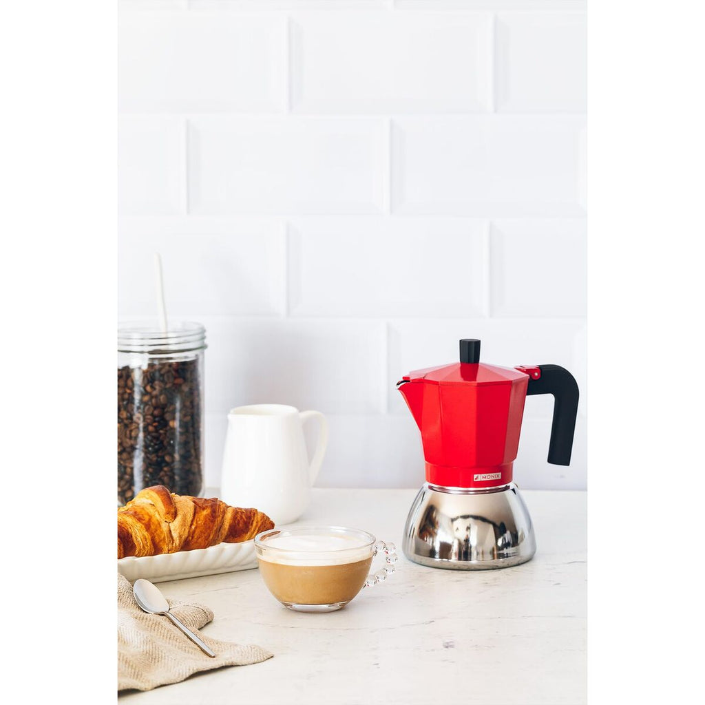 Italian Coffee Pot BRA INOX RED 9T Red 470 ml-4