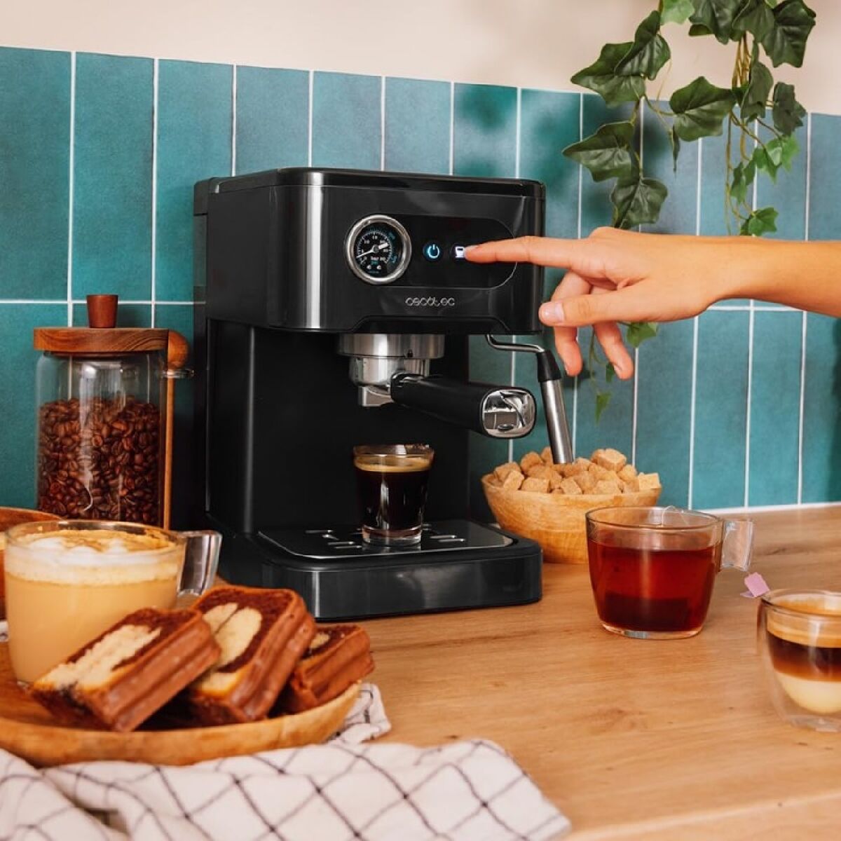 Express Manual Coffee Machine Cecotec Power Espresso 20 Pro 1350 W 1,5 L Black-3