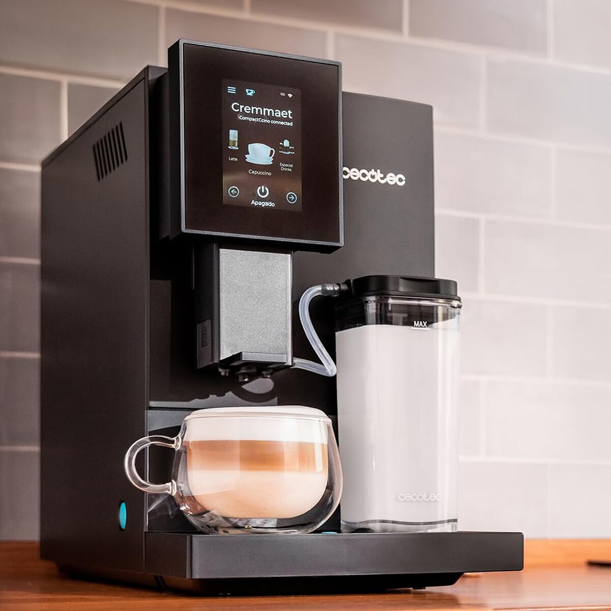 Superautomatic Coffee Maker Cecotec Cremmaet Compactccino Connected 1350 W Black 19 bar-12