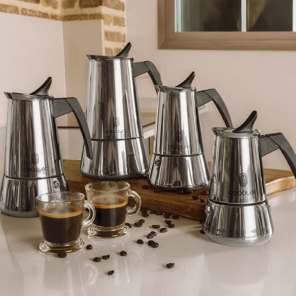 Italian Coffee Pot Cecotec Piccolina 200 2 Cups 100 ml Steel Stainless steel-3