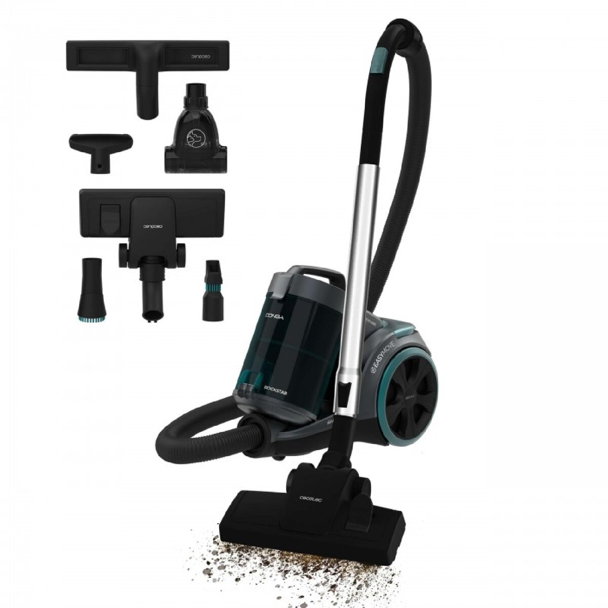 vacuum cleaner Cecotec Conga Rockstar Multicyclonic XL PowerStyle 900 W Grey-0