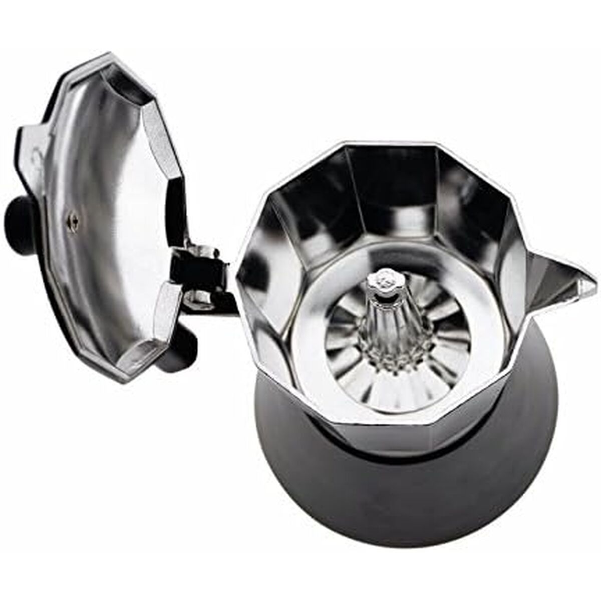 Italian Coffee Pot JATA CFI6 Black Aluminium 1 L-2