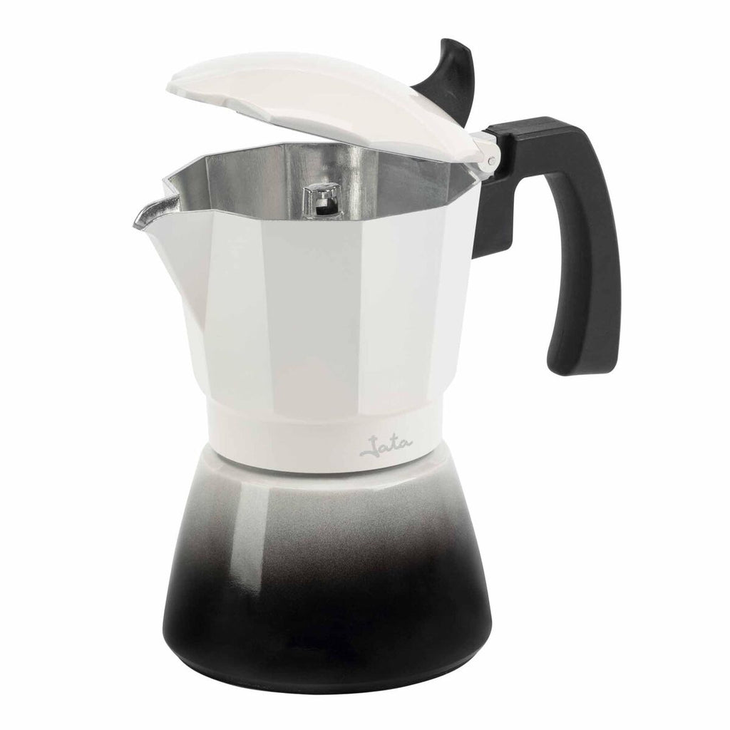 Italian Coffee Pot JATA HCAF2403 Cream Aluminium 3 Cups-7