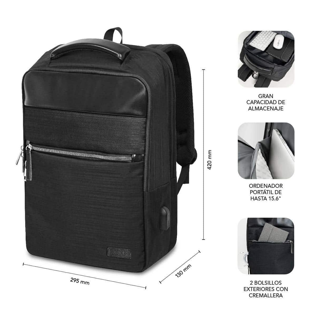Laptop Backpack Subblim SUBBP-2BL1015 Black-23