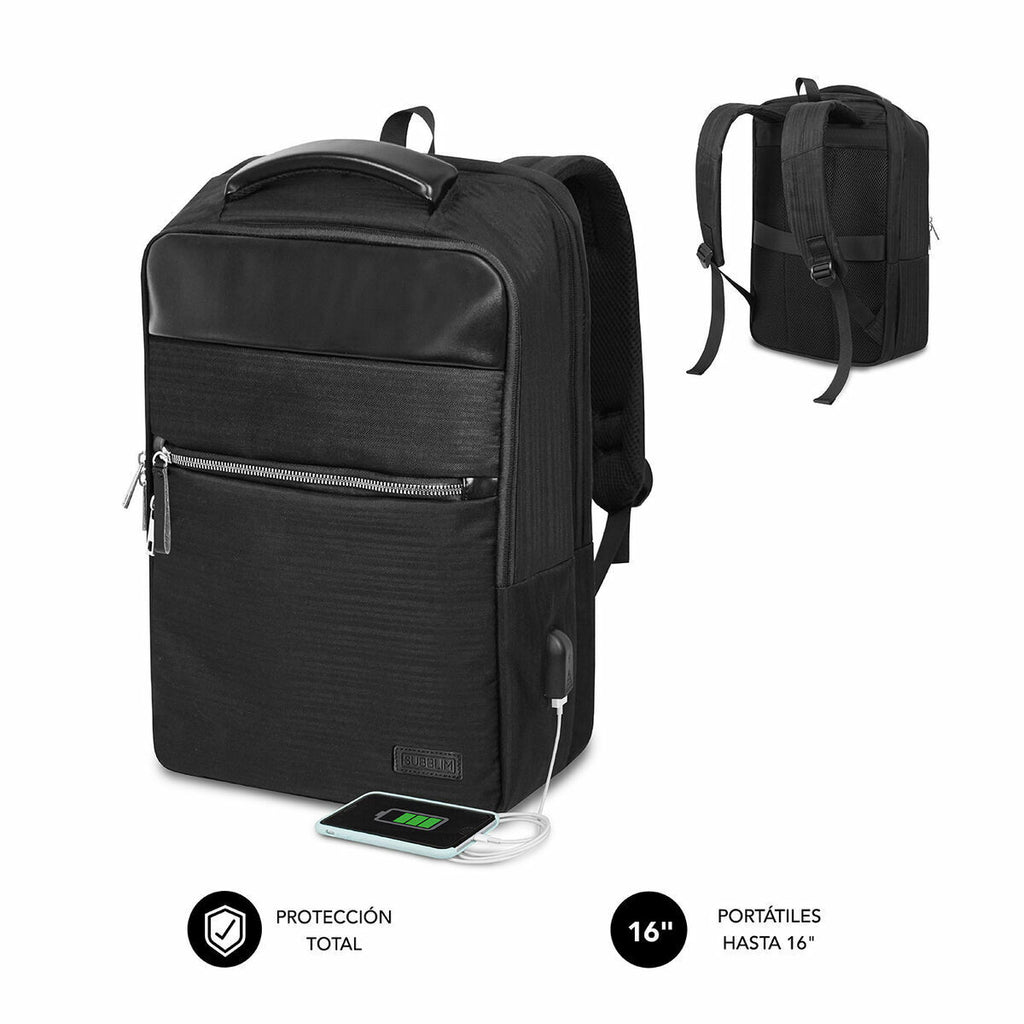 Laptop Backpack Subblim SUBBP-2BL1015 Black-0