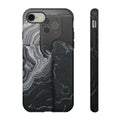 Black Marble Tough Phone Case — Protective iPhone Cover with Marble Texture