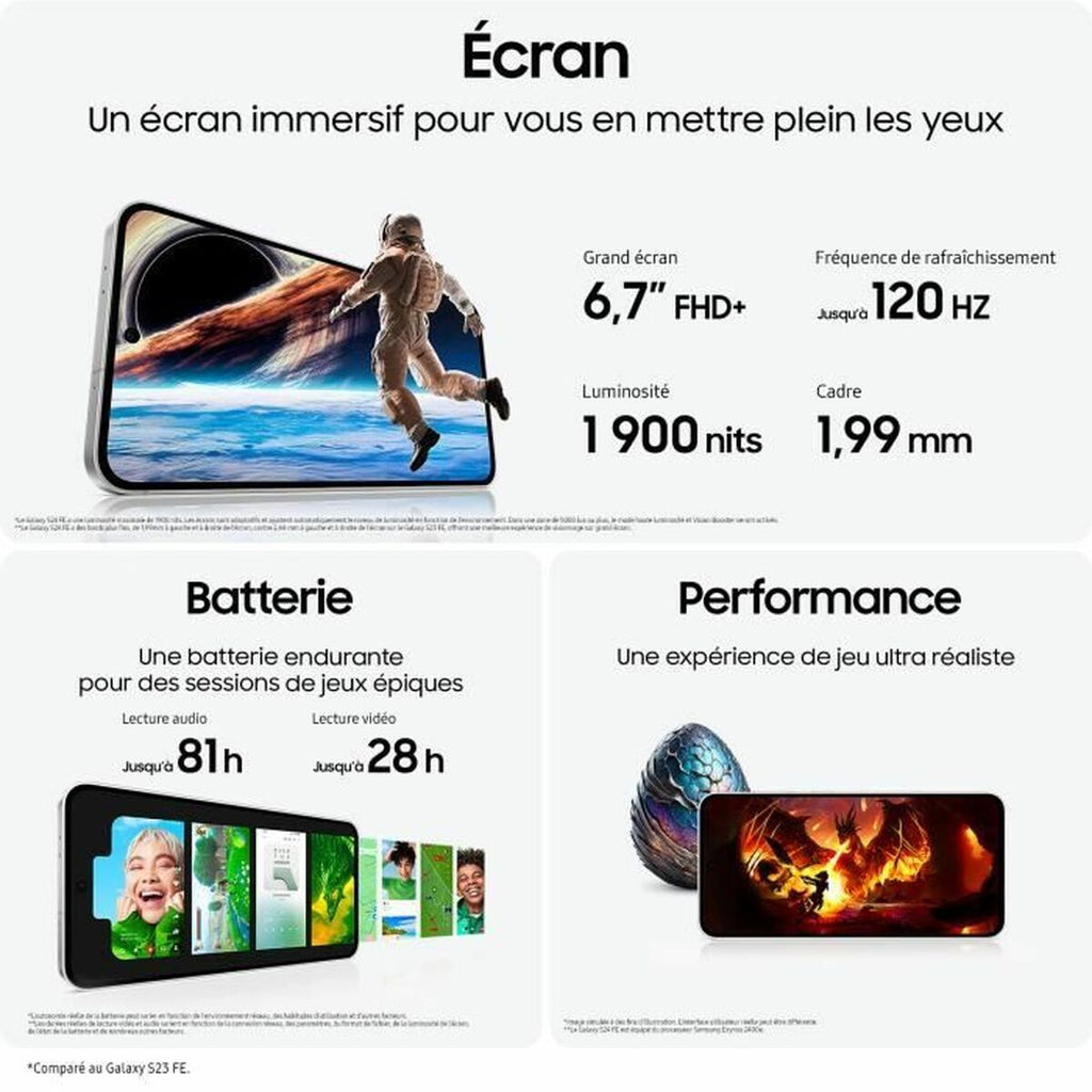 Smartphone Samsung Galaxy S24 FE 5G 6,7" 8 GB RAM 128 GB Grey-1