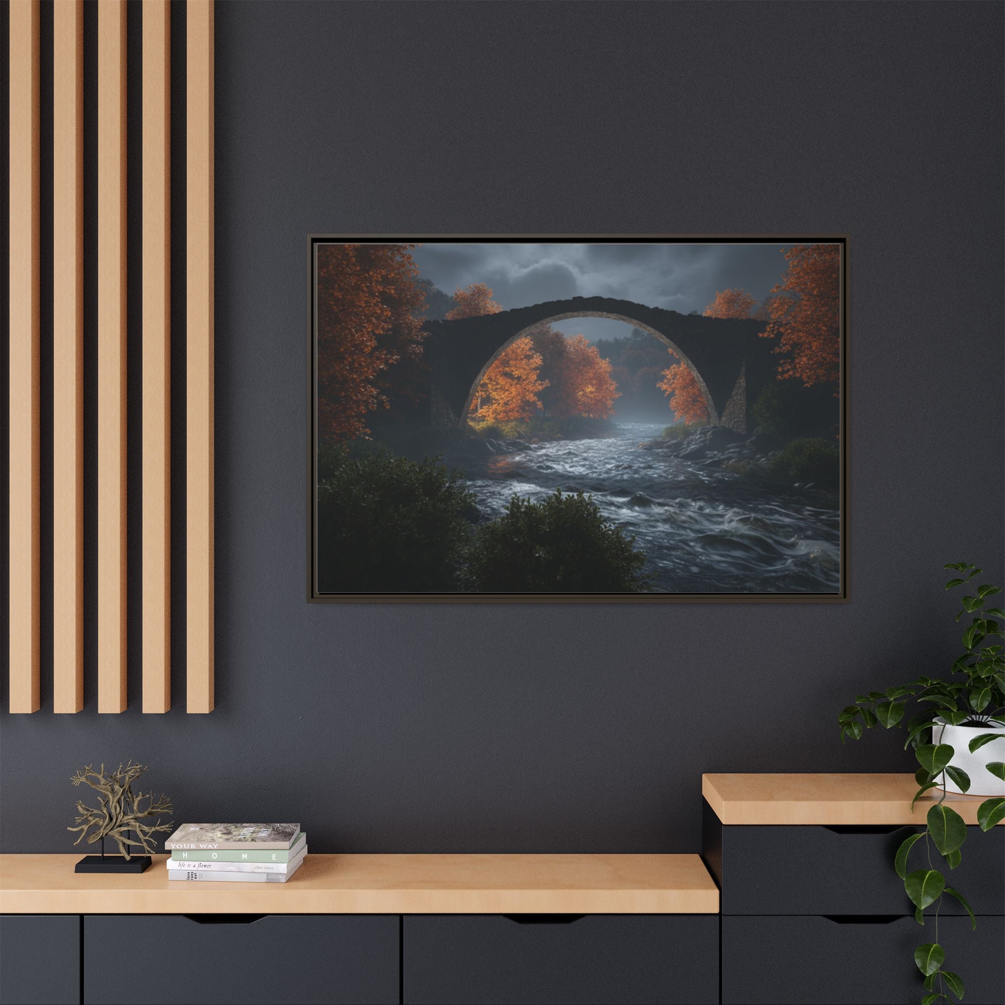 Framed Matte Canvas Print — Devil's Bridge