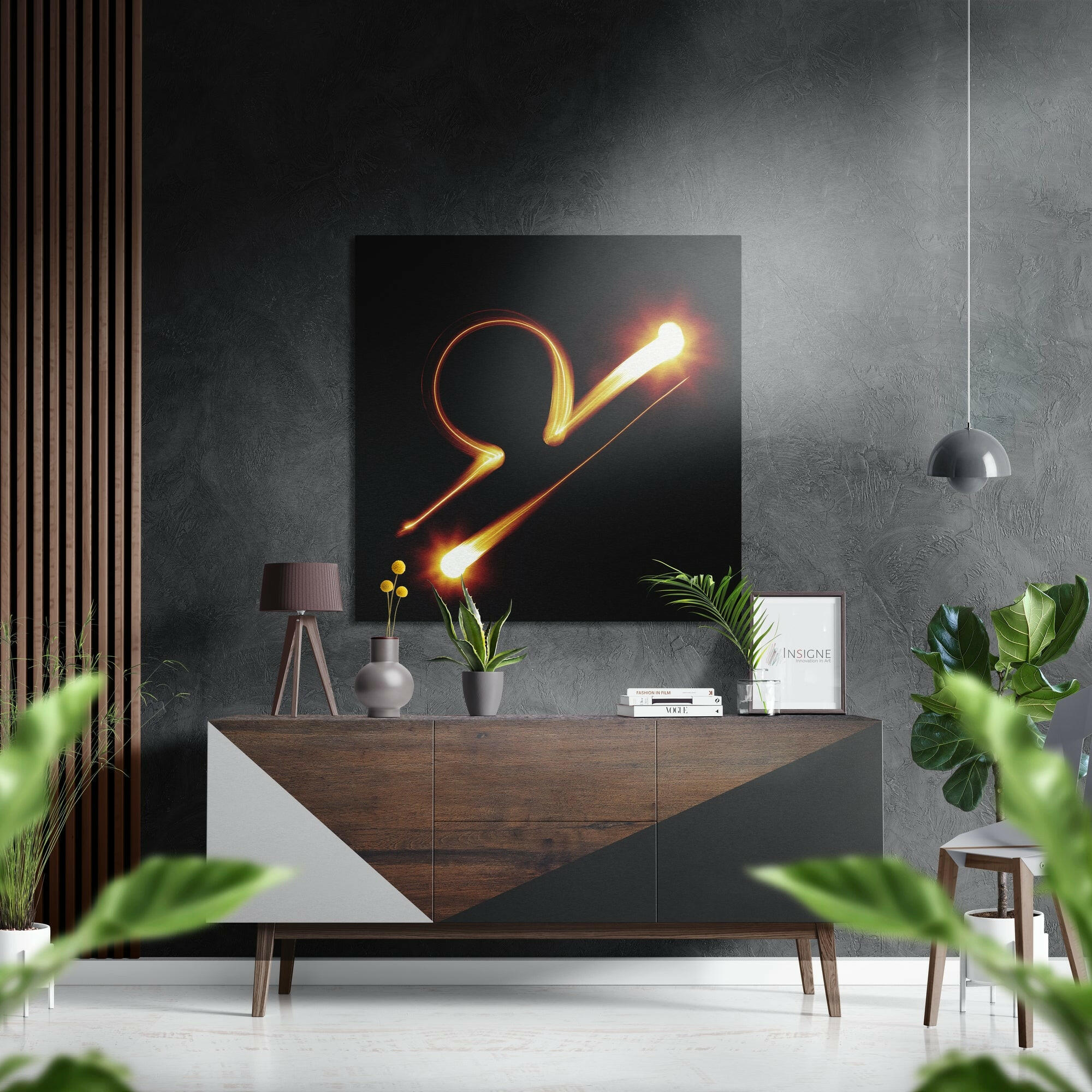 Libra Brushed Aluminium Dibond Wall Art-0