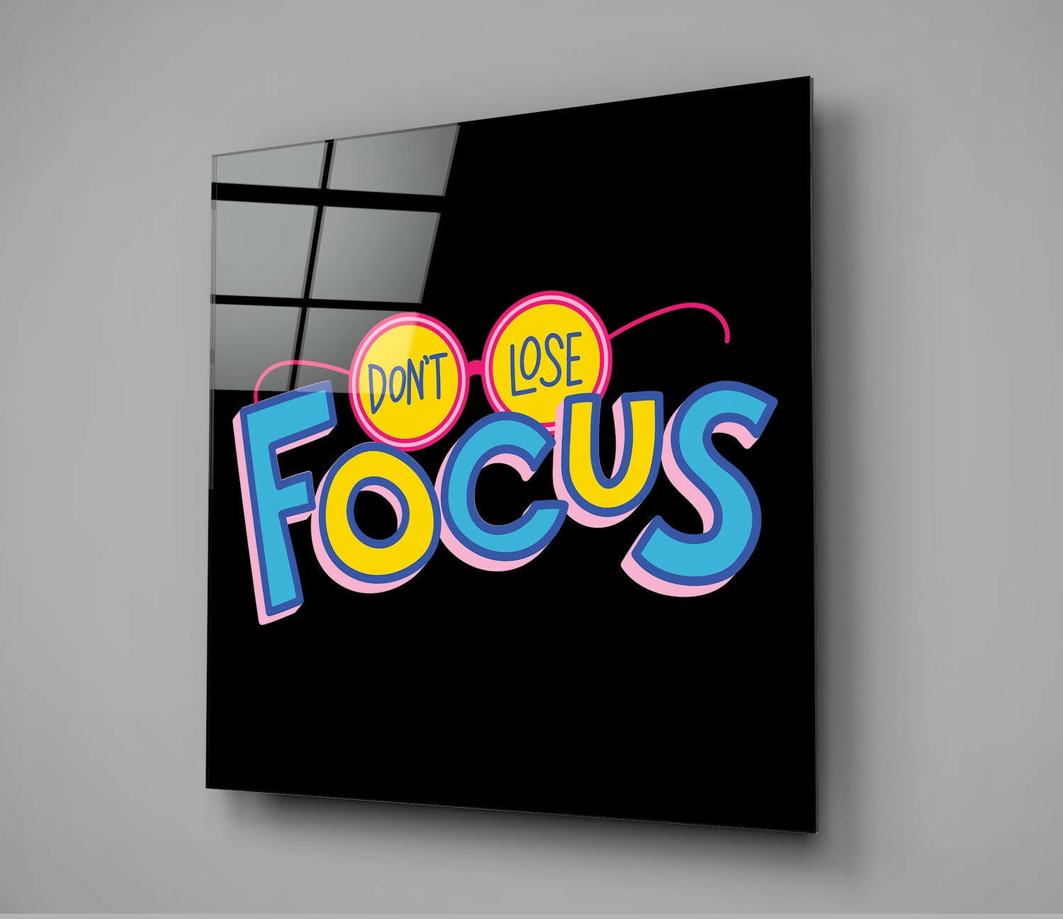 '’Do not lose focus’’ Glass Wall Art-1