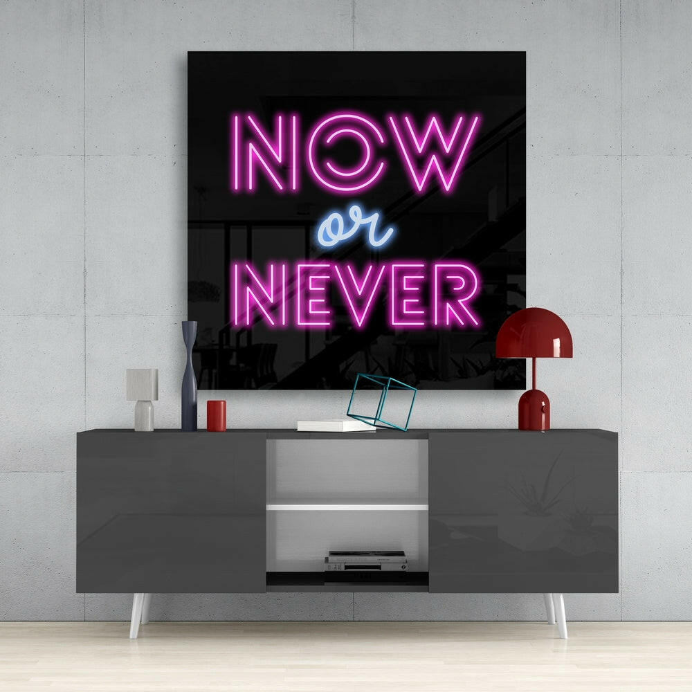 “Now or Never” Glass Wall Art-3