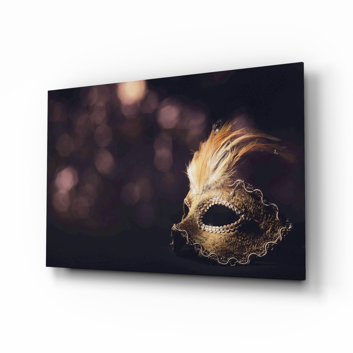 Venetian Mask Glass Wall Art-0