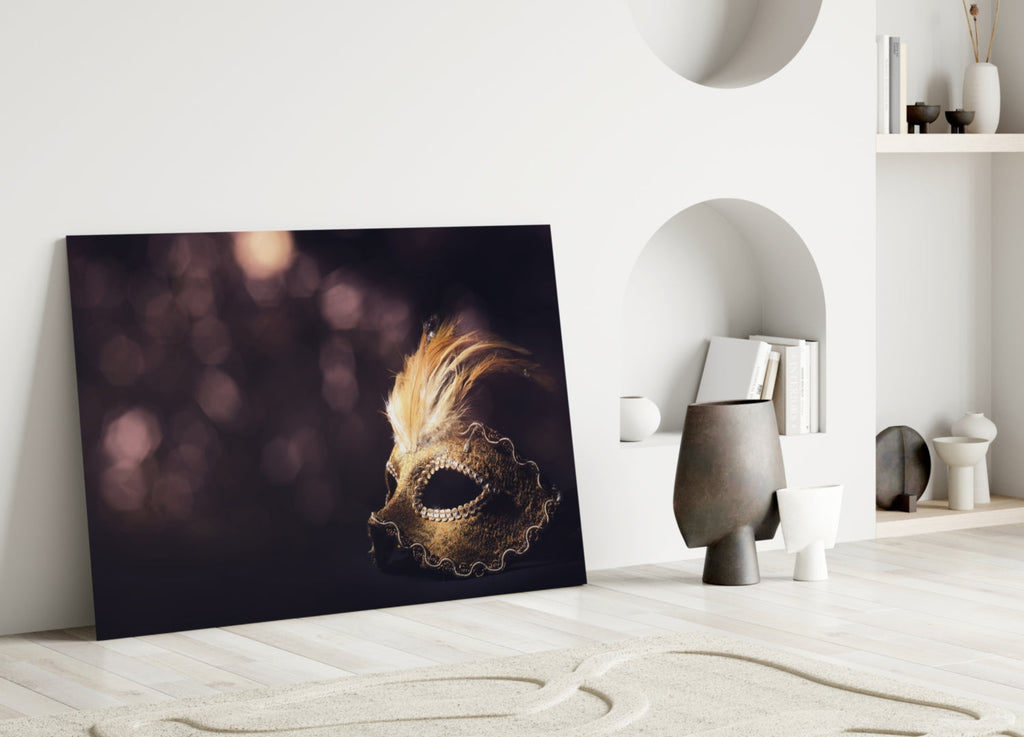 Venetian Mask Glass Wall Art-2