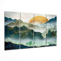 Japanese Sunset 4 Pieces Mega Glass Wall Art (59"x36")-0