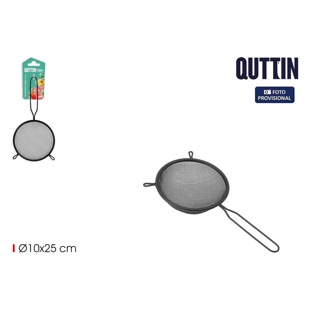 Strainer Quttin Black Metal Ø 10 cm (24 Units)-4