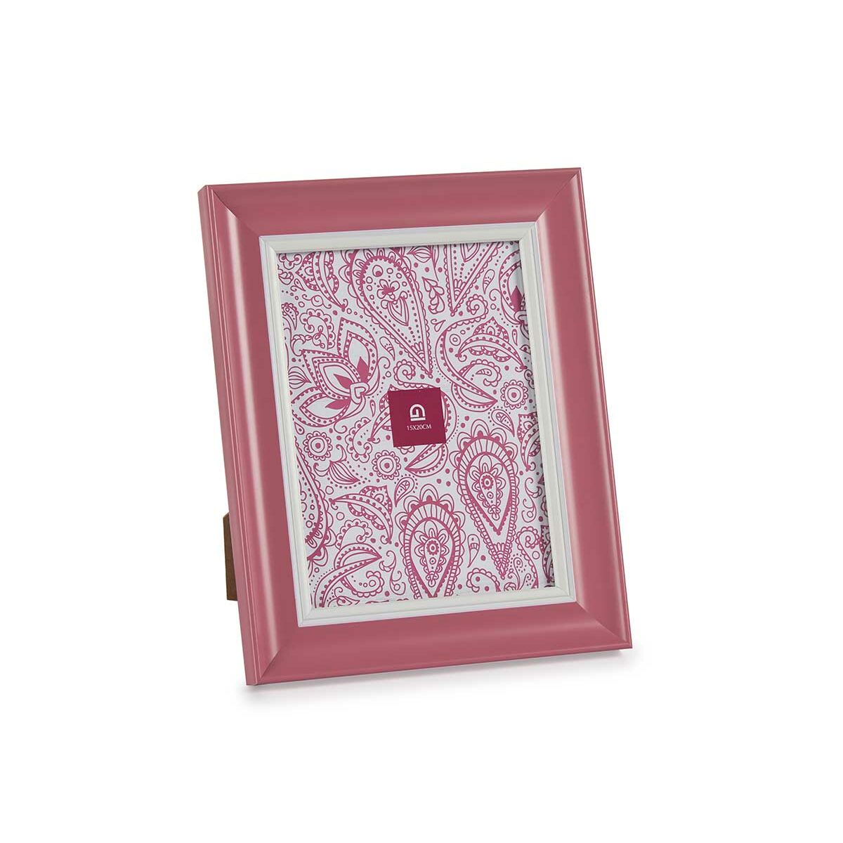 Photo frame Gift Decor Pink Crystal Plastic (6 Units)-1