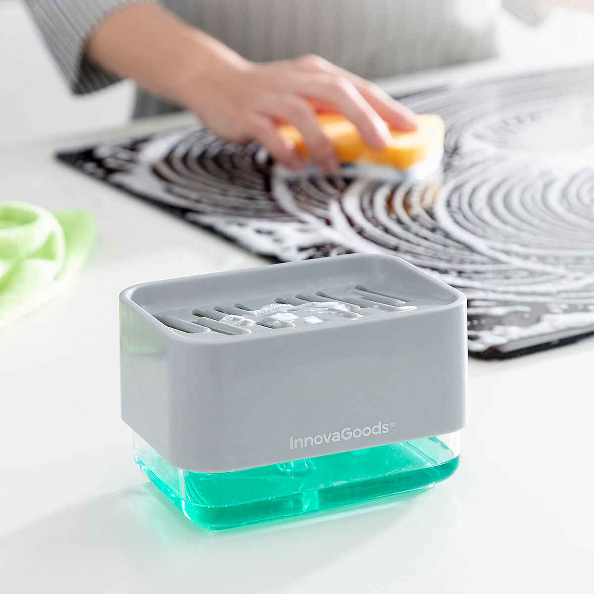 2-in-1 Soap Dispenser for the Kitchen Sink Pushoap InnovaGoods-4