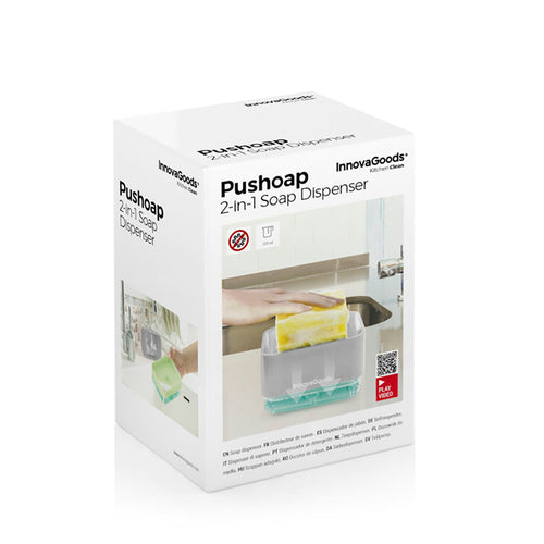 2-in-1 Soap Dispenser for the Kitchen Sink Pushoap InnovaGoods-1