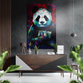 Panda Brushed Aluminum Dibond Wall Art-0