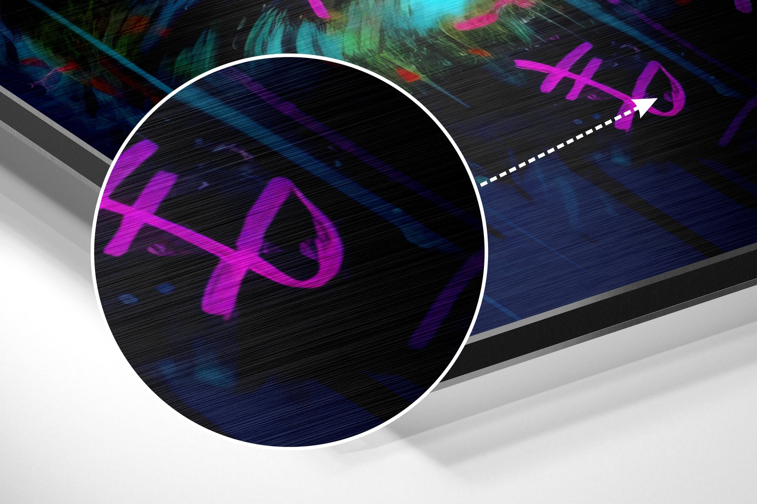 Panda Brushed Aluminum Dibond Wall Art-2