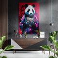 Panda Brushed Aluminum Dibond Wall Art-0