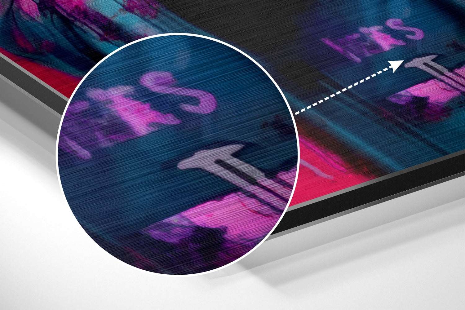 Panda Brushed Aluminum Dibond Wall Art-2