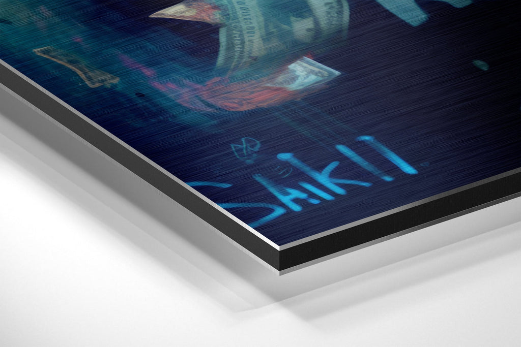 Panda Brushed Aluminum Dibond Wall Art-1