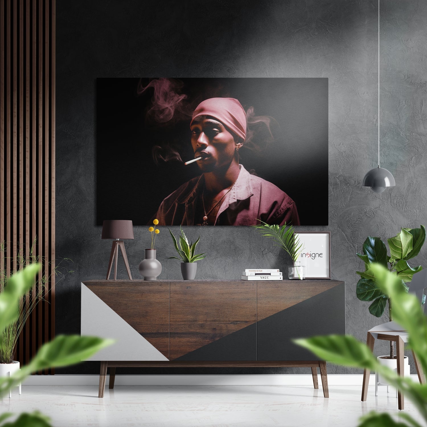 Tupac Brushed Aluminum Dibond Wall Art-0