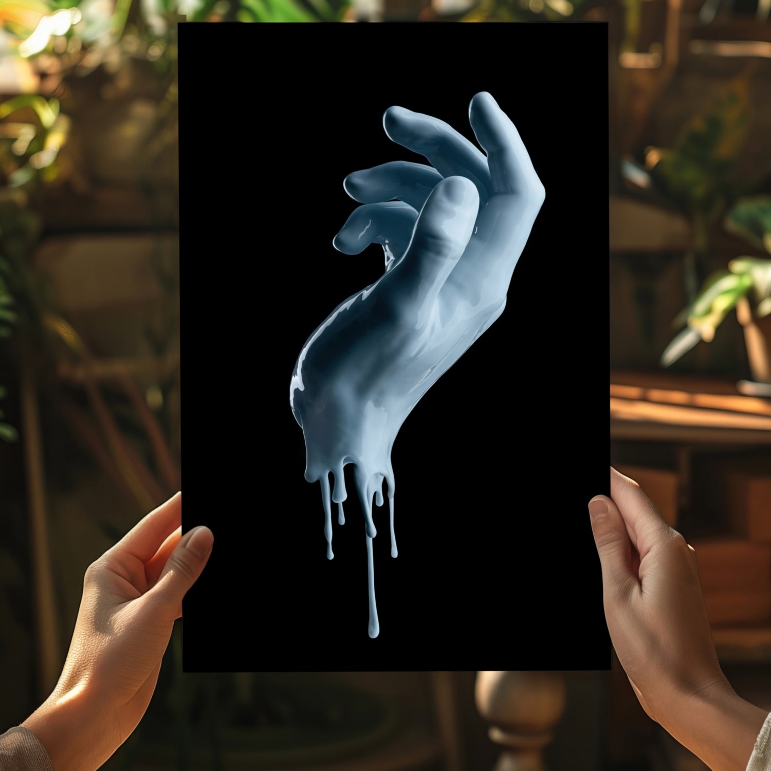 Hand in Paint Aluminum Print-4
