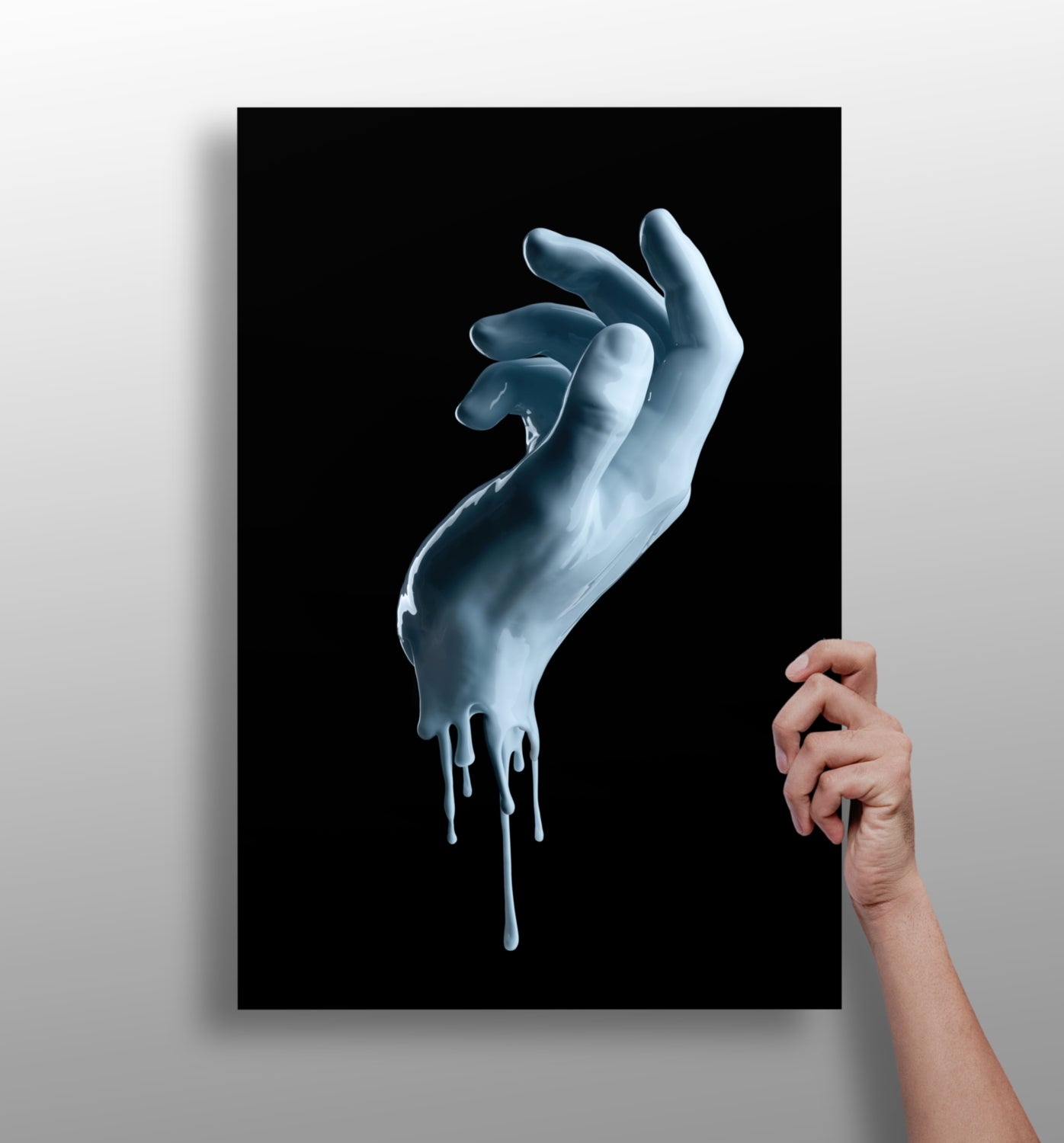 Hand in Paint Aluminum Print-0