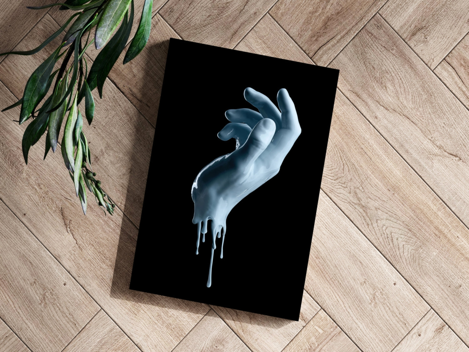 Hand in Paint Aluminum Print-2