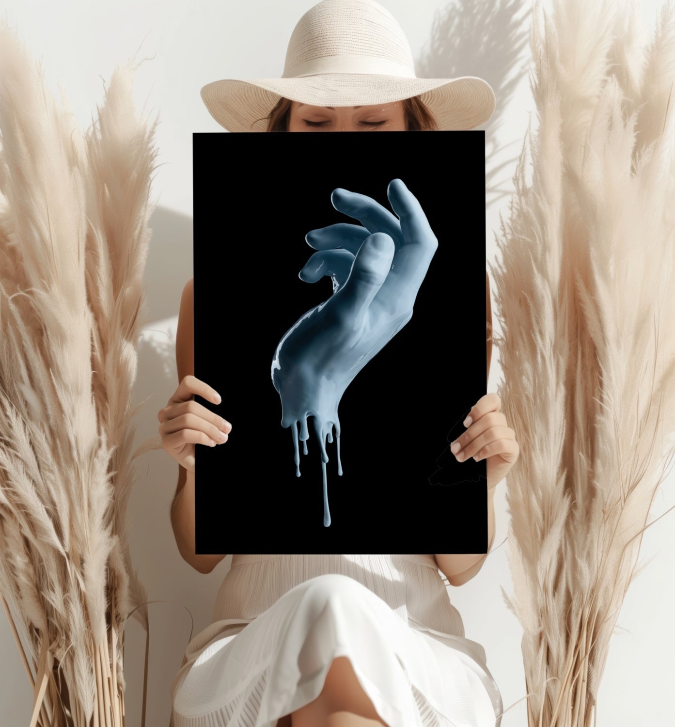 Hand in Paint Aluminum Print-3