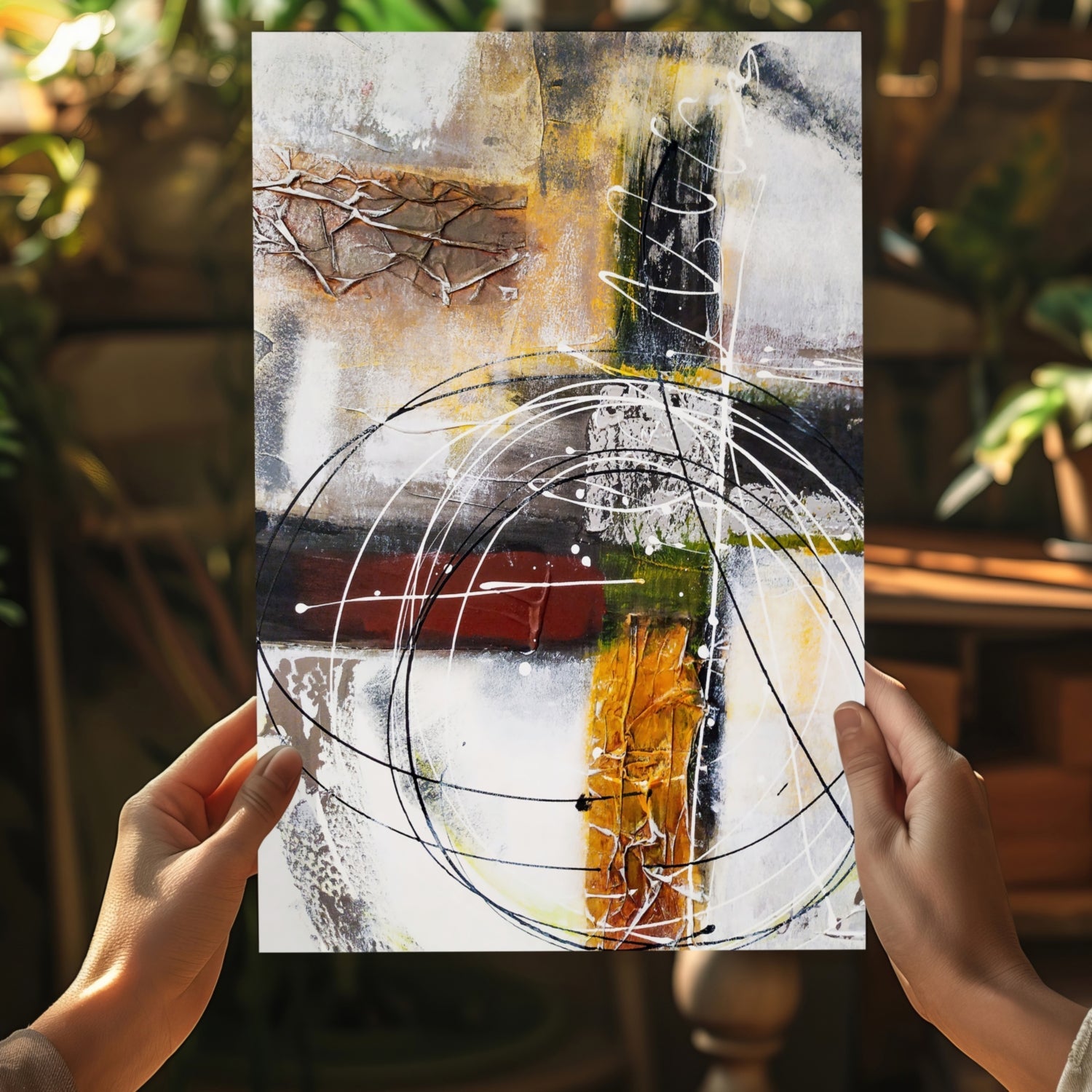 Modern Art Lines V2 Aluminum Print-4