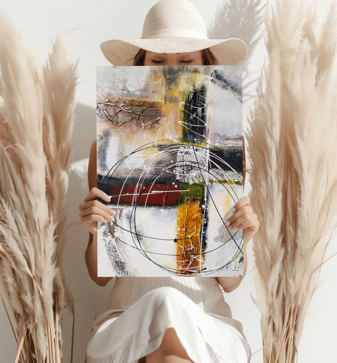 Modern Art Lines V2 Aluminum Print-3