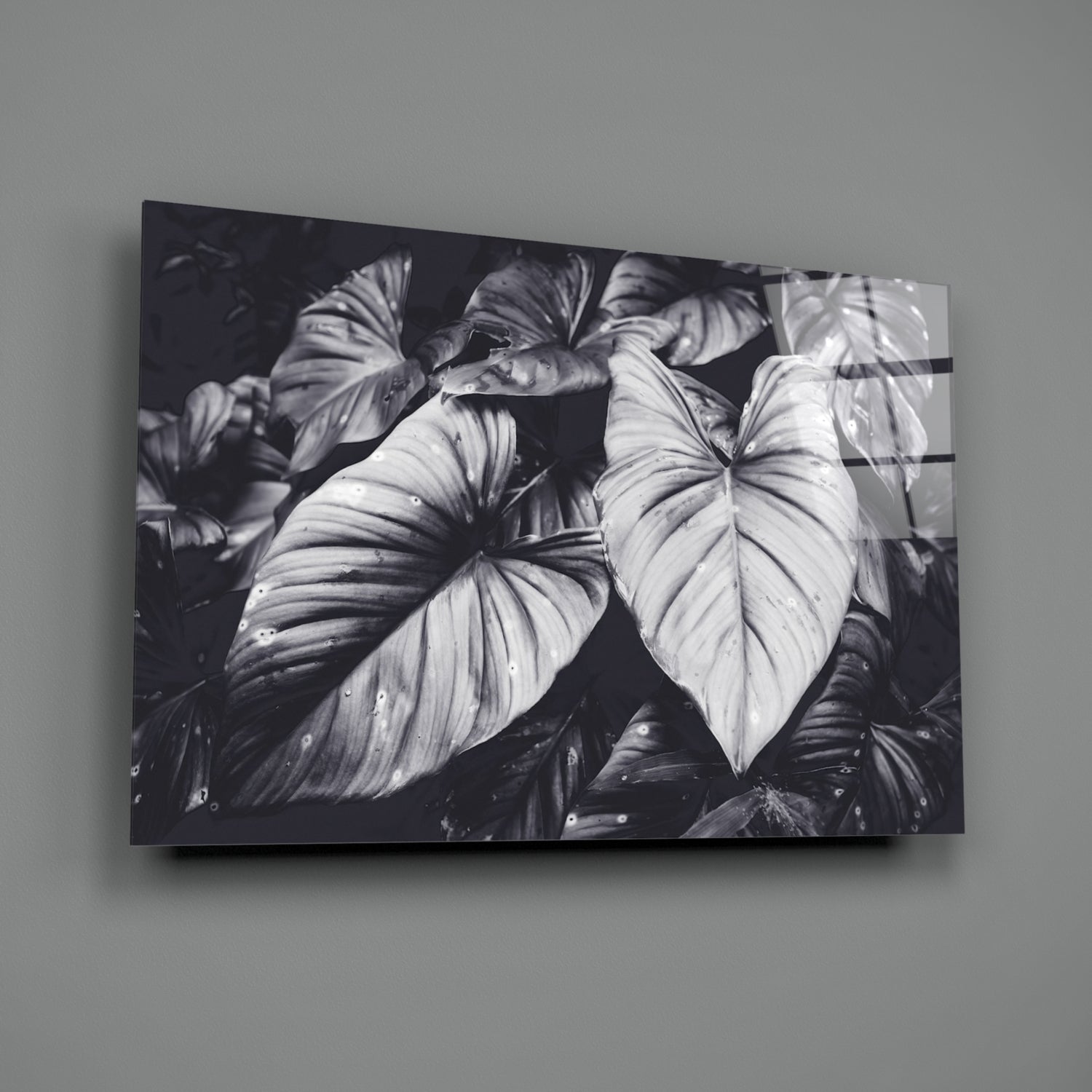 Leaves Glass Wall Art-1