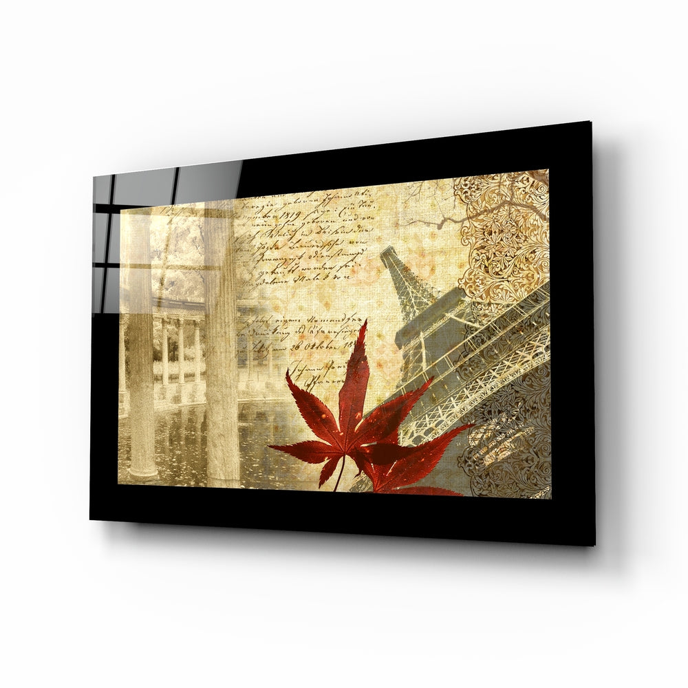 Autumn and Paris Glass Wall Art-0