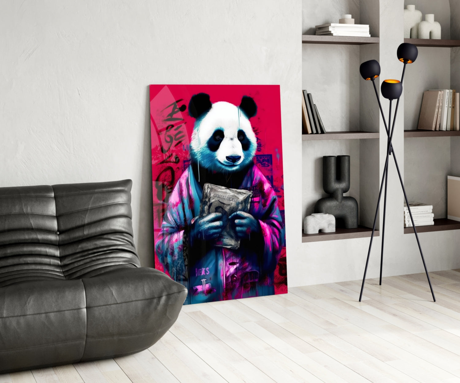Panda Glass Wall Art || Designer Collection-4