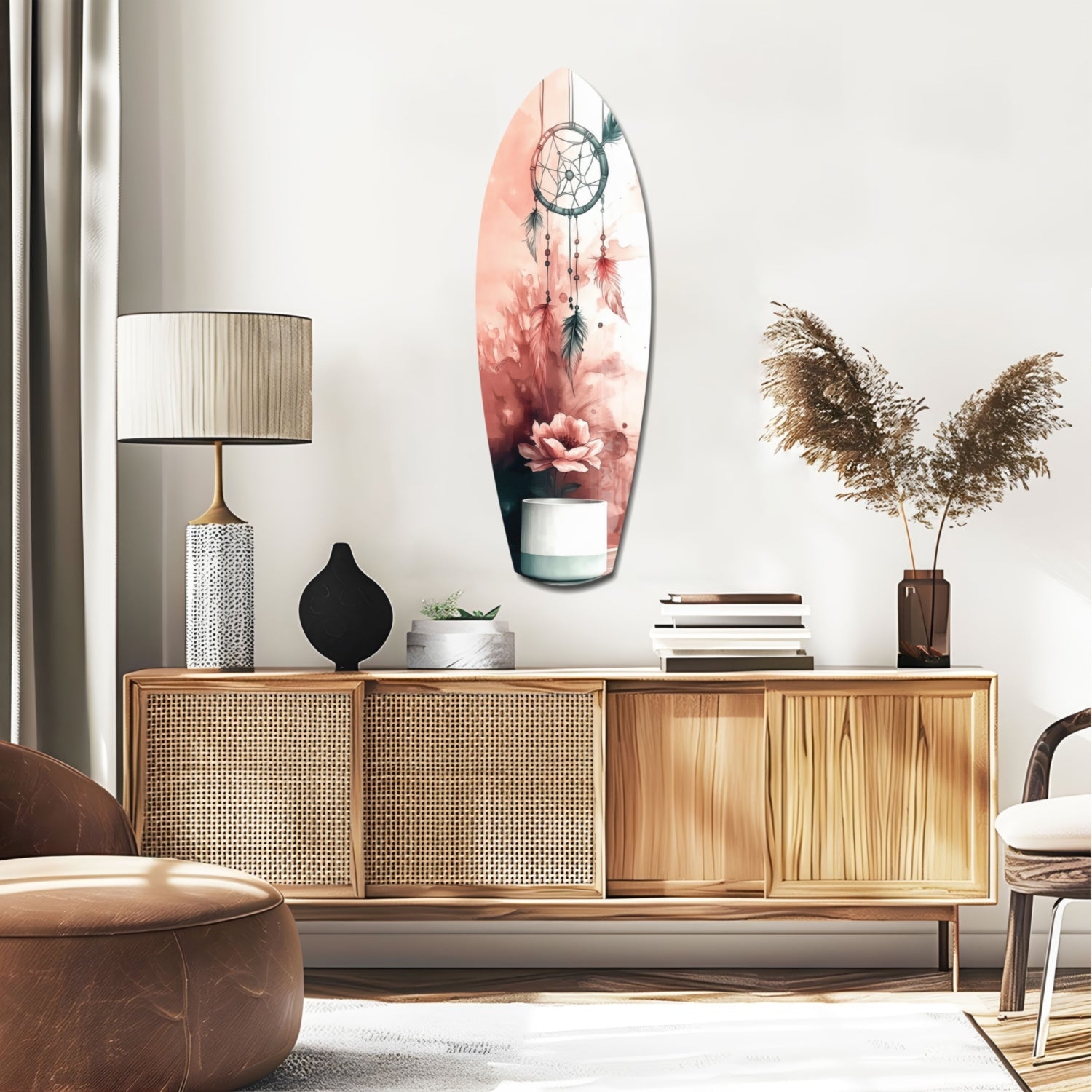 Dreamcatcher Glass Wall Art-1