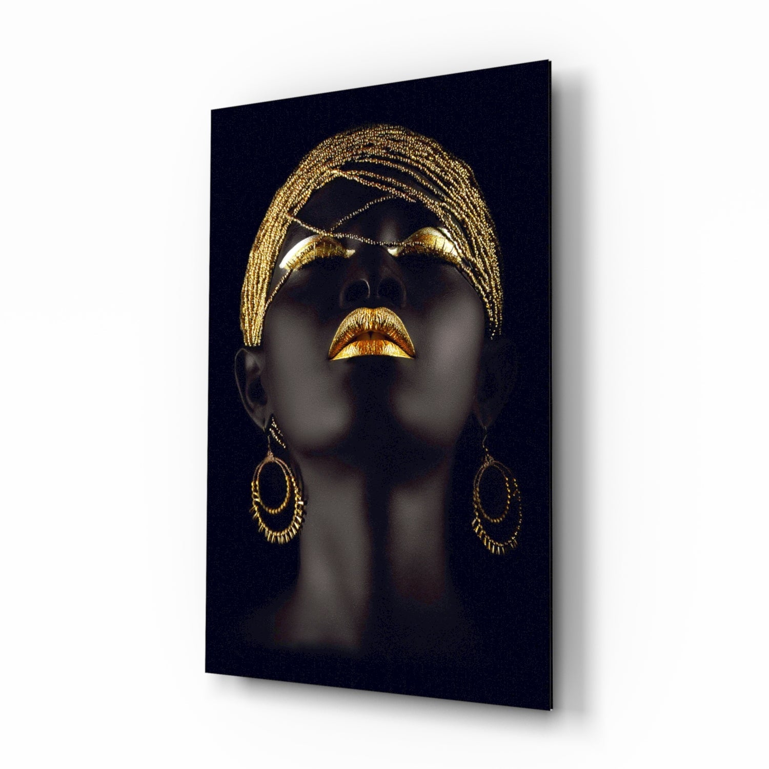 Gold Woman Glass Wall Art-0