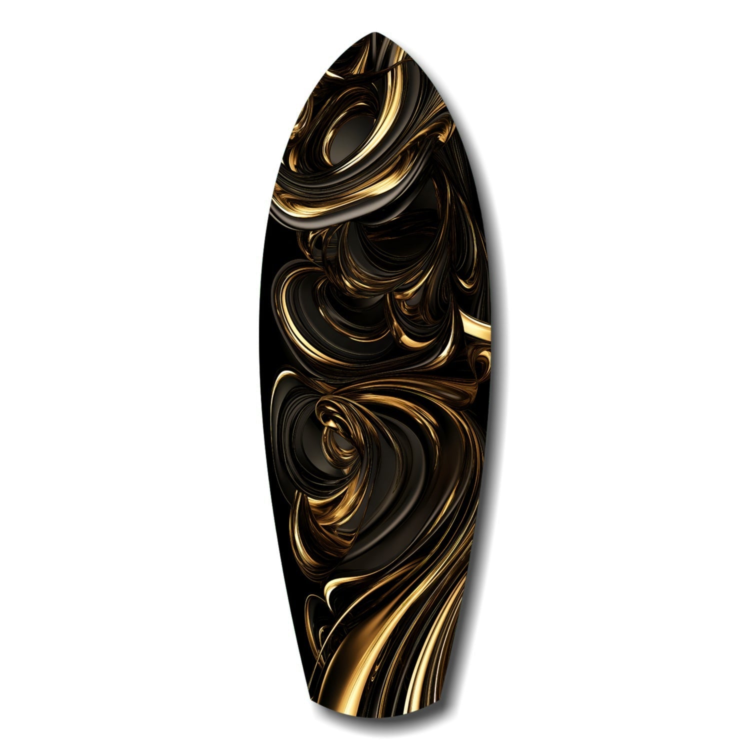 Golden Swirls Glass Wall Art-0