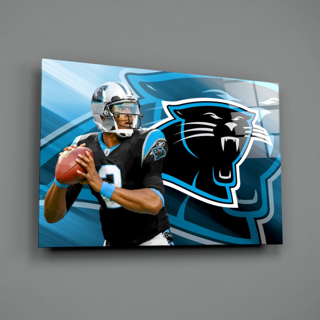 Carolina Panthers Glass Wall Art-1
