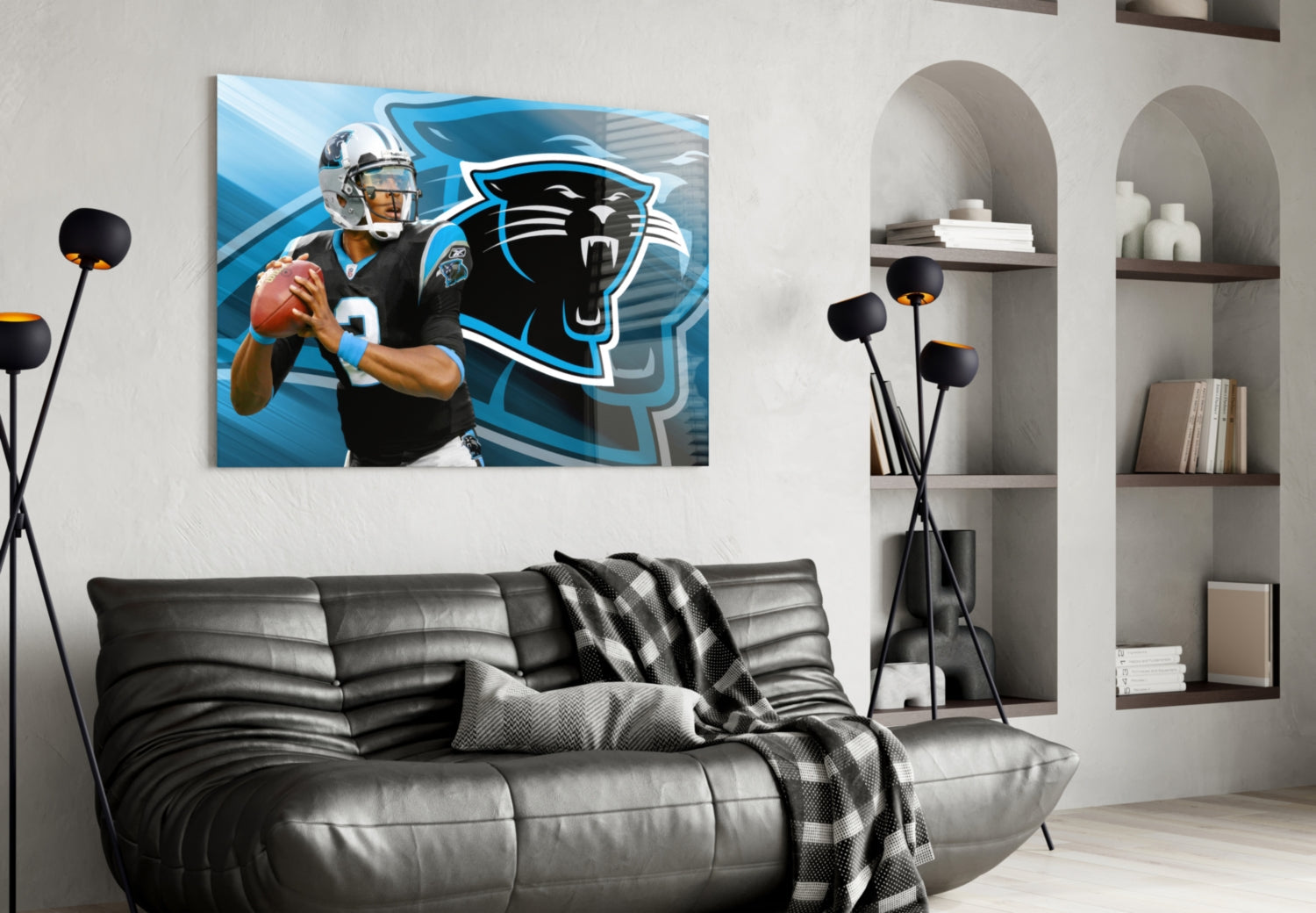 Carolina Panthers Glass Wall Art-3