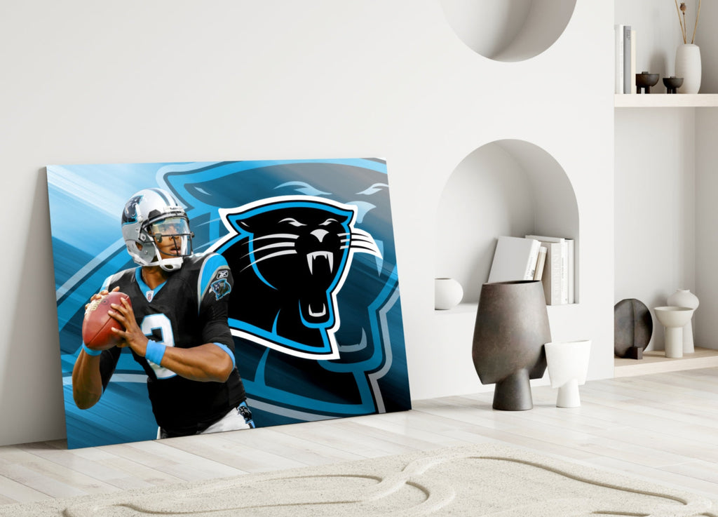 Carolina Panthers Glass Wall Art-2