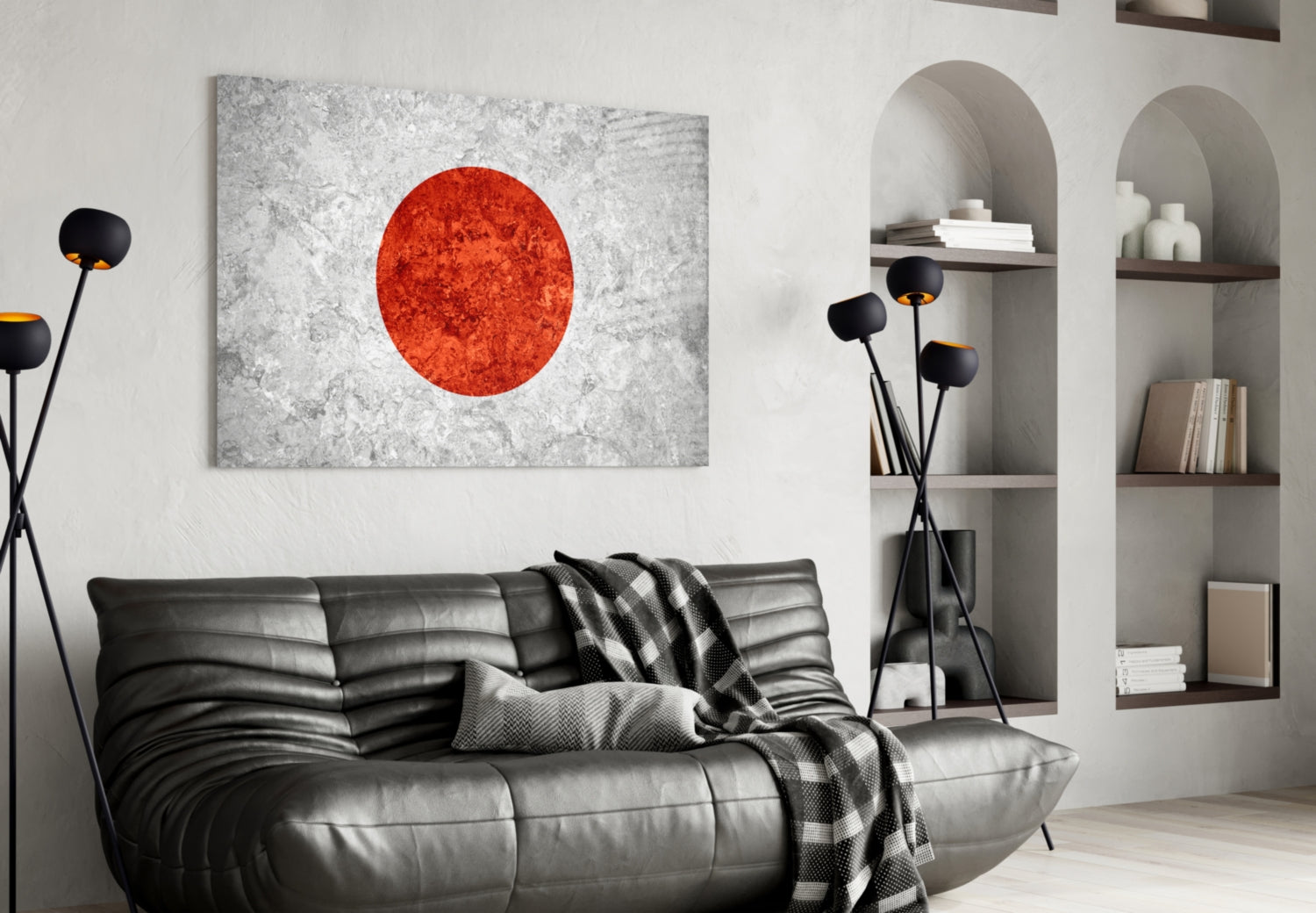 Flag of Japan Glass Wall Art-3