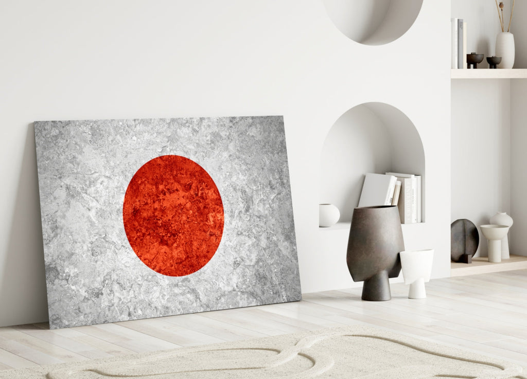 Flag of Japan Glass Wall Art-2