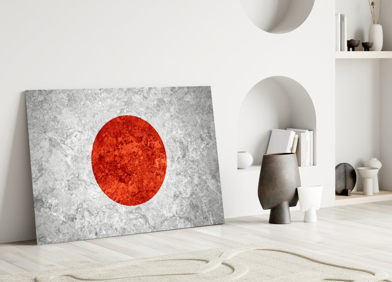 Flag of Japan Glass Wall Art-2
